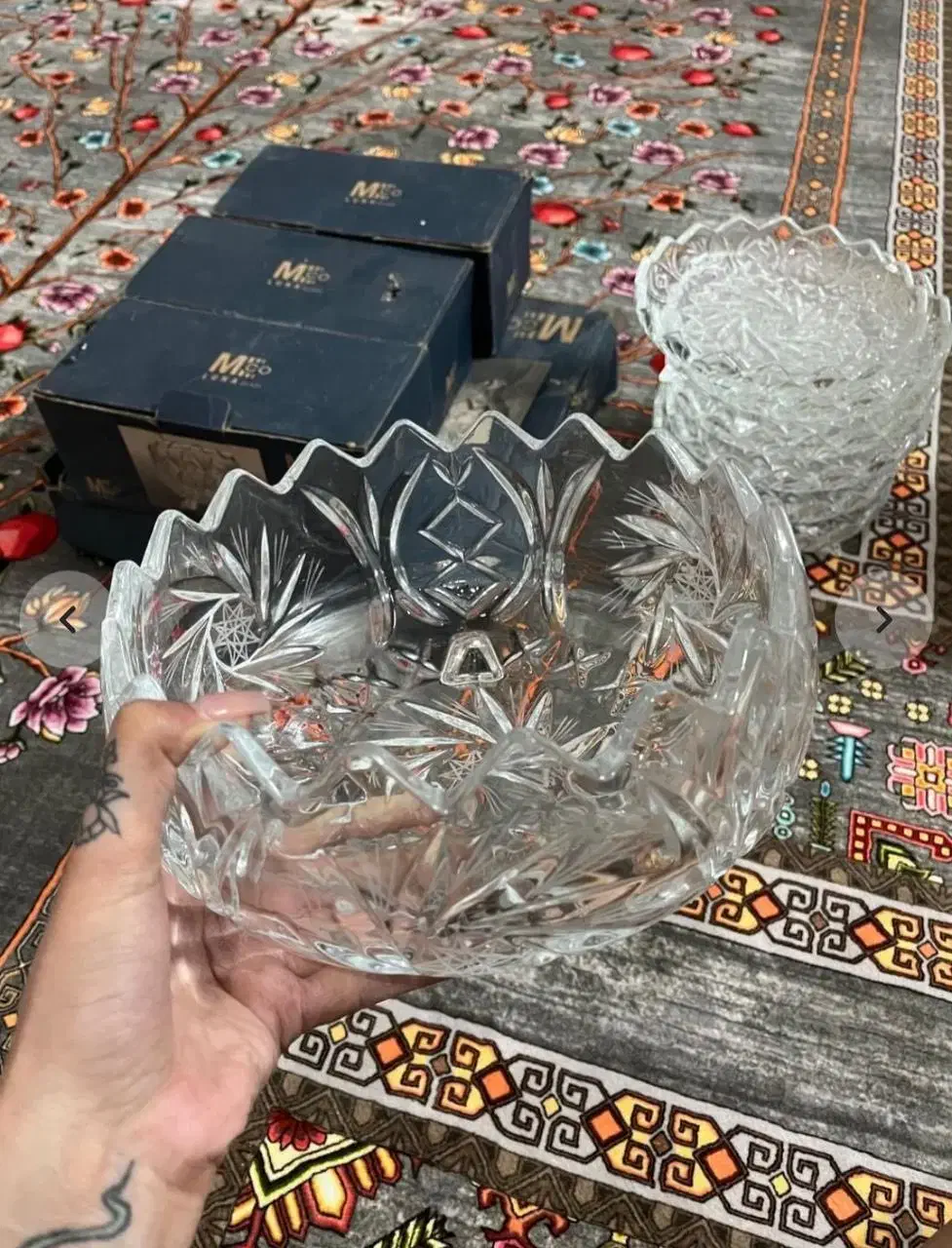 ظروف پذیرایی کریستال اصل چین|ظروف سرو و پذیرایی|چهاردانگه (تهران), |دیوار