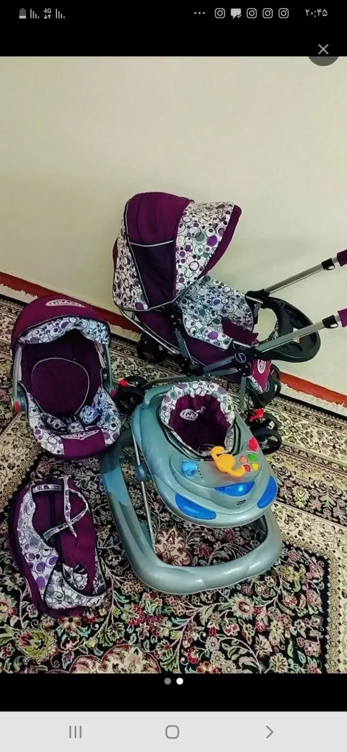 سرویس کالسکه در حد نو|کالسکه و لوازم جانبی|ملارد, |دیوار