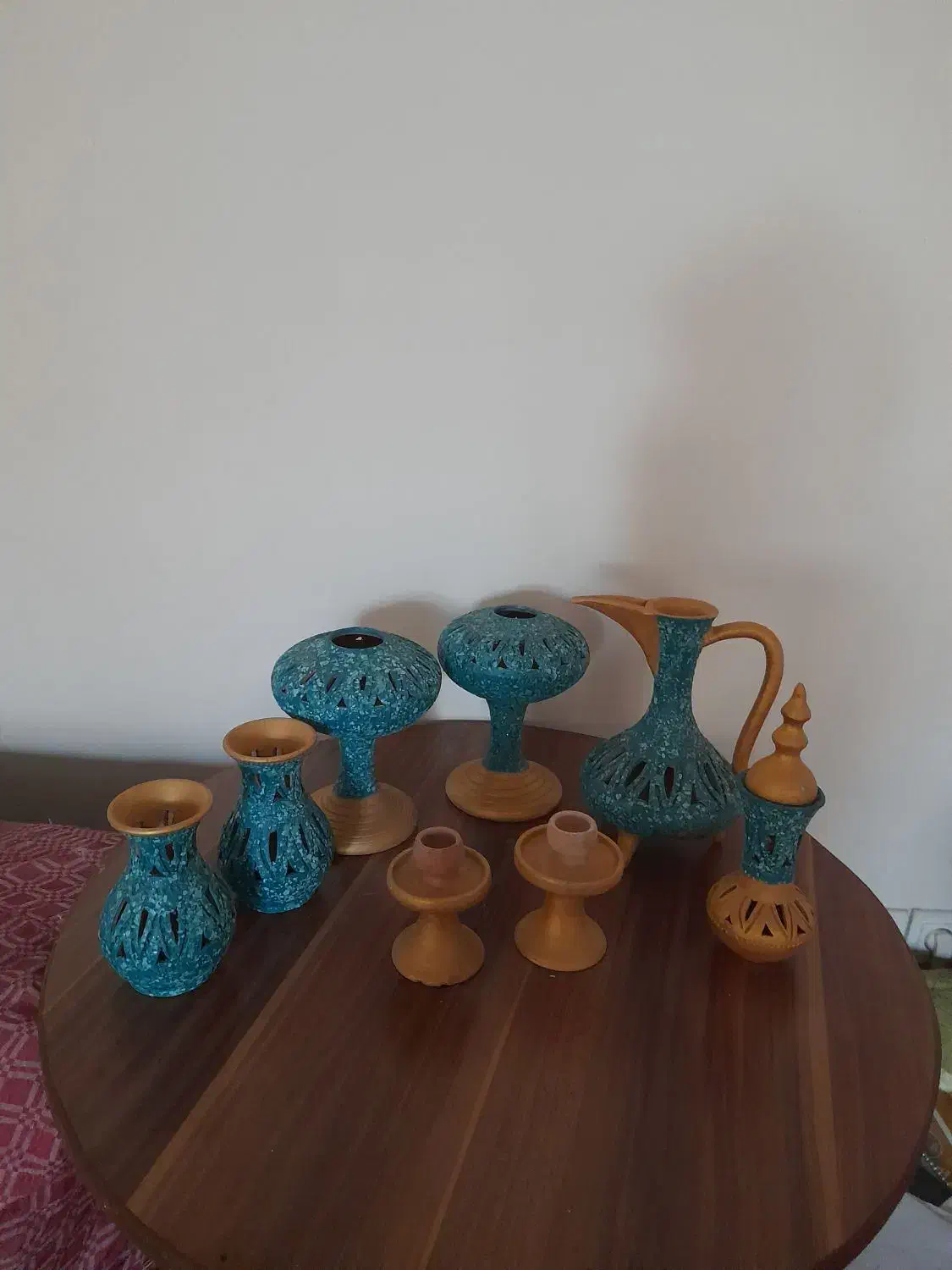 ظروف سفالی سنتی کوزه چراغ نفتی سفالی صراحی دکوری|صنایع دستی و سایر لوازم تزئینی|تهران, سبلان (لشگر)|دیوار