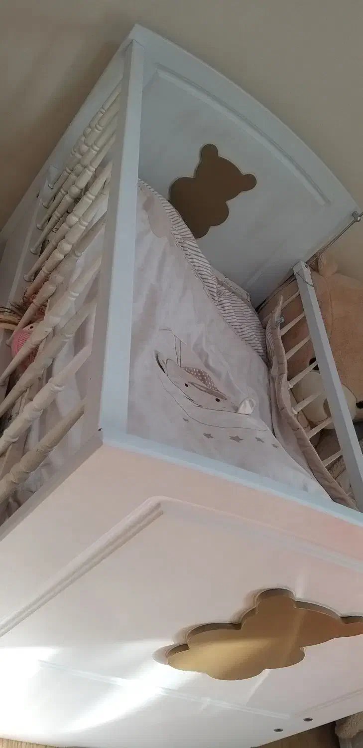 تخت کودک طرح تدی با تشک طبی فنری|تخت و سرویس خواب|شهریار, شهرک شاهد|دیوار