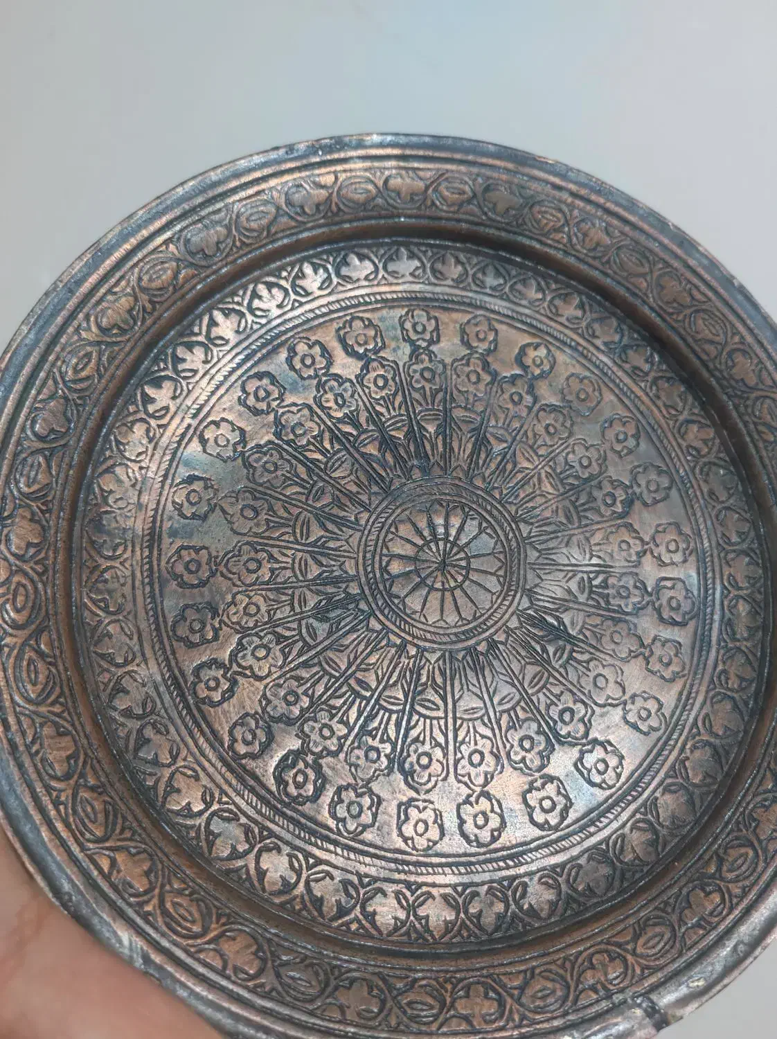 بقشب صفوی لنگاری یزدی تمام قلمزنی موزه ای|کلکسیون اشیاء عتیقه|ساری, |دیوار