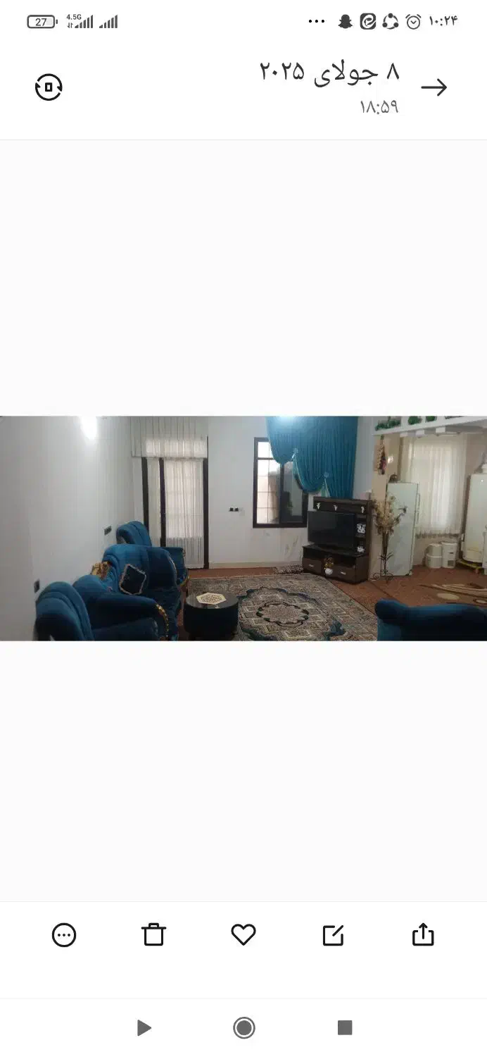 سوییت بزرگ و بالکن دار|اجارهٔ کوتاه‌مدت آپارتمان و سوئیت|کاشان, باغچه فیض|دیوار