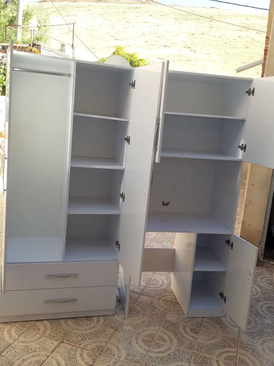 کمد ایستاده دوتایی|جاکفشی، کمد، دراور|مهاباد (آذربایجان غربی), |دیوار