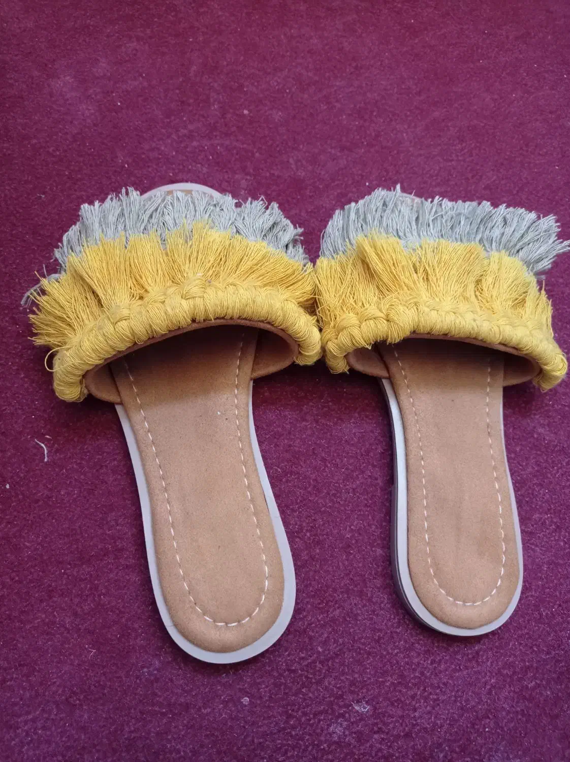 دمپایی مکرومه ..کار دست بسیار زیبا|کیف، کفش، کمربند|فردیس, فردیس|دیوار