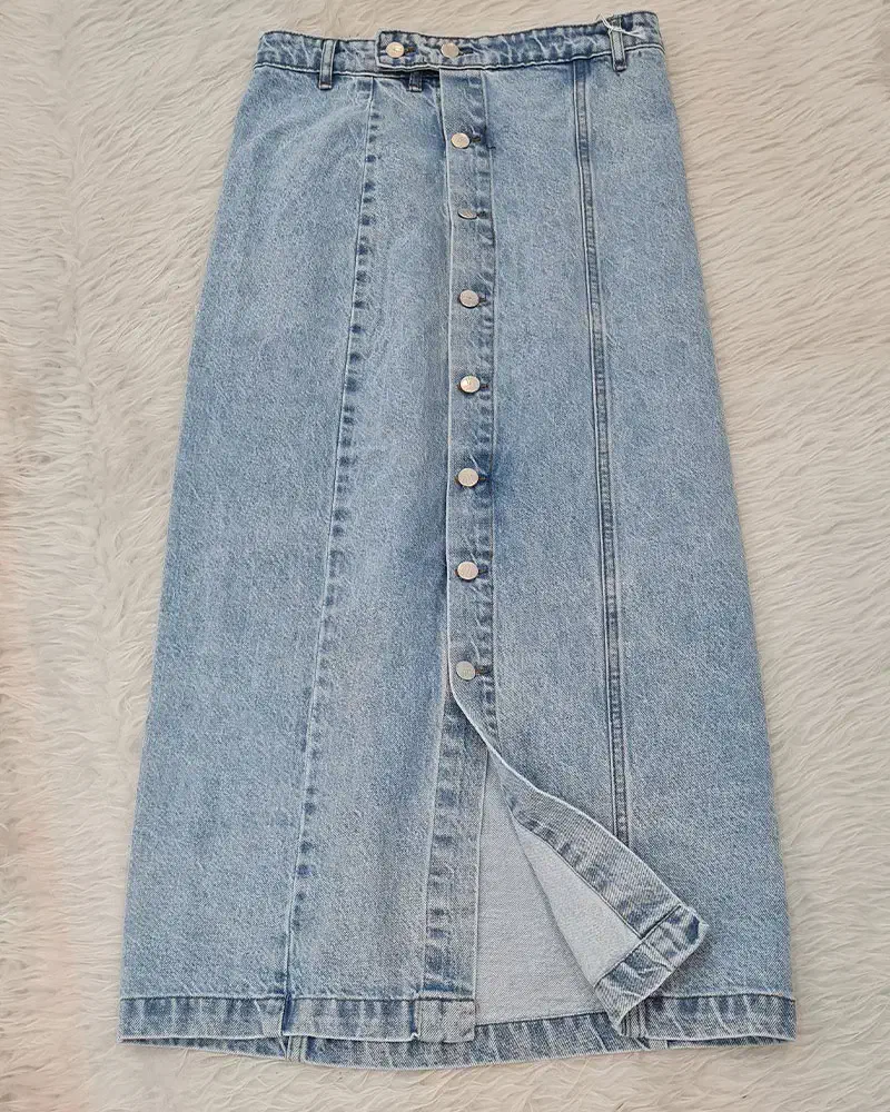 دامن جین گرم بالا جنس عالی|لباس|صفادشت, |دیوار