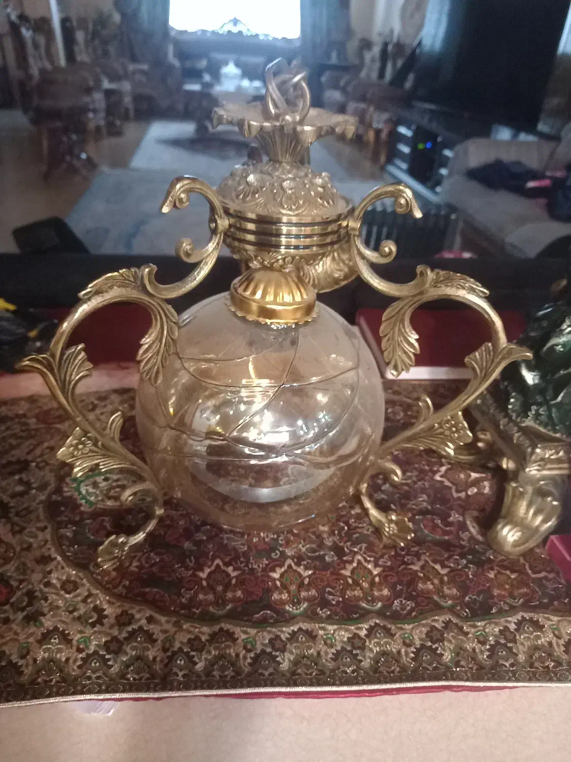 لوستر برنجی   آنتیک خارجی|لوستر و چراغ آویز|آمل, |دیوار