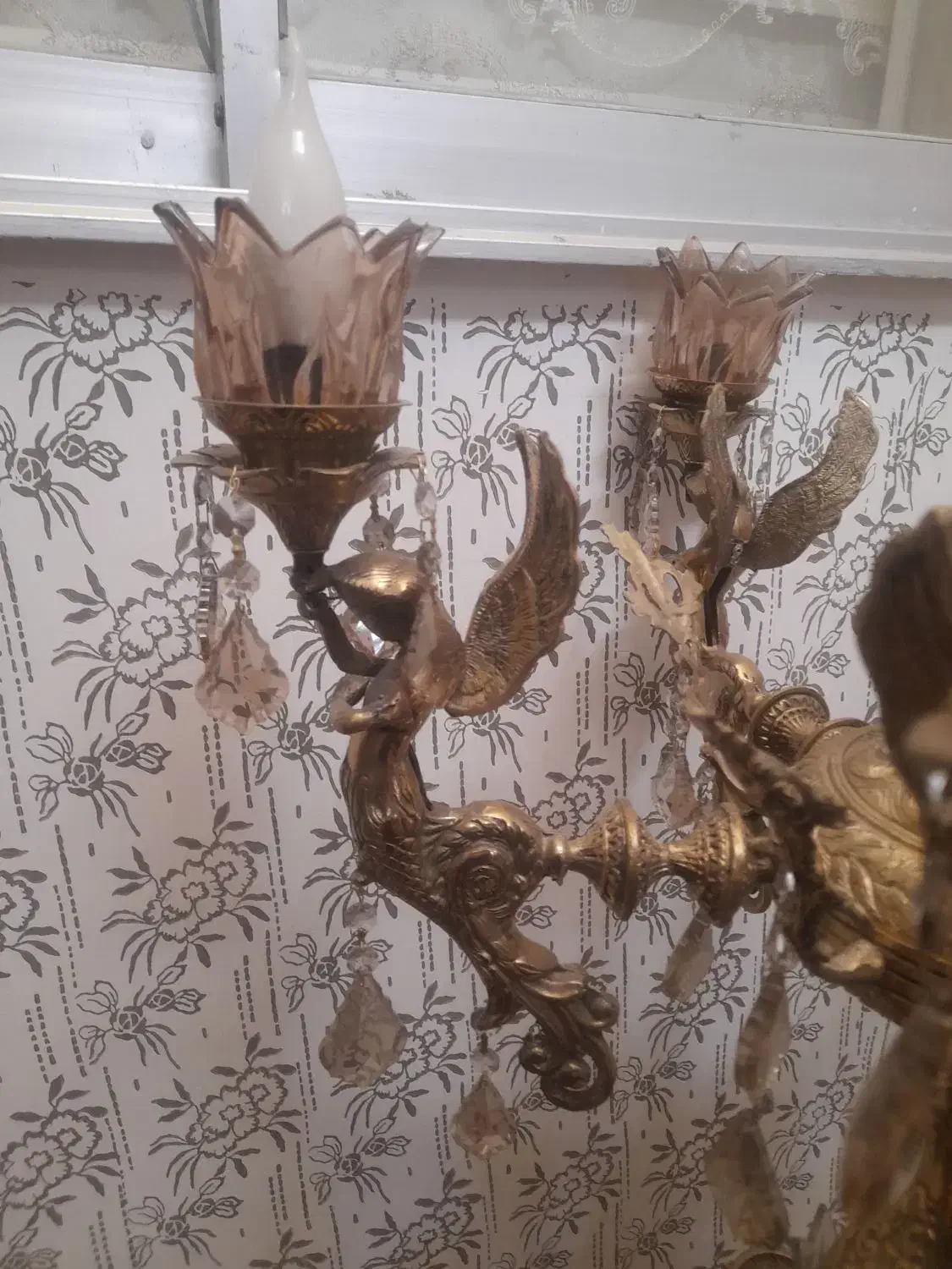 آباژور تمام برنز|لوستر و چراغ آویز|کرمانشاه, |دیوار