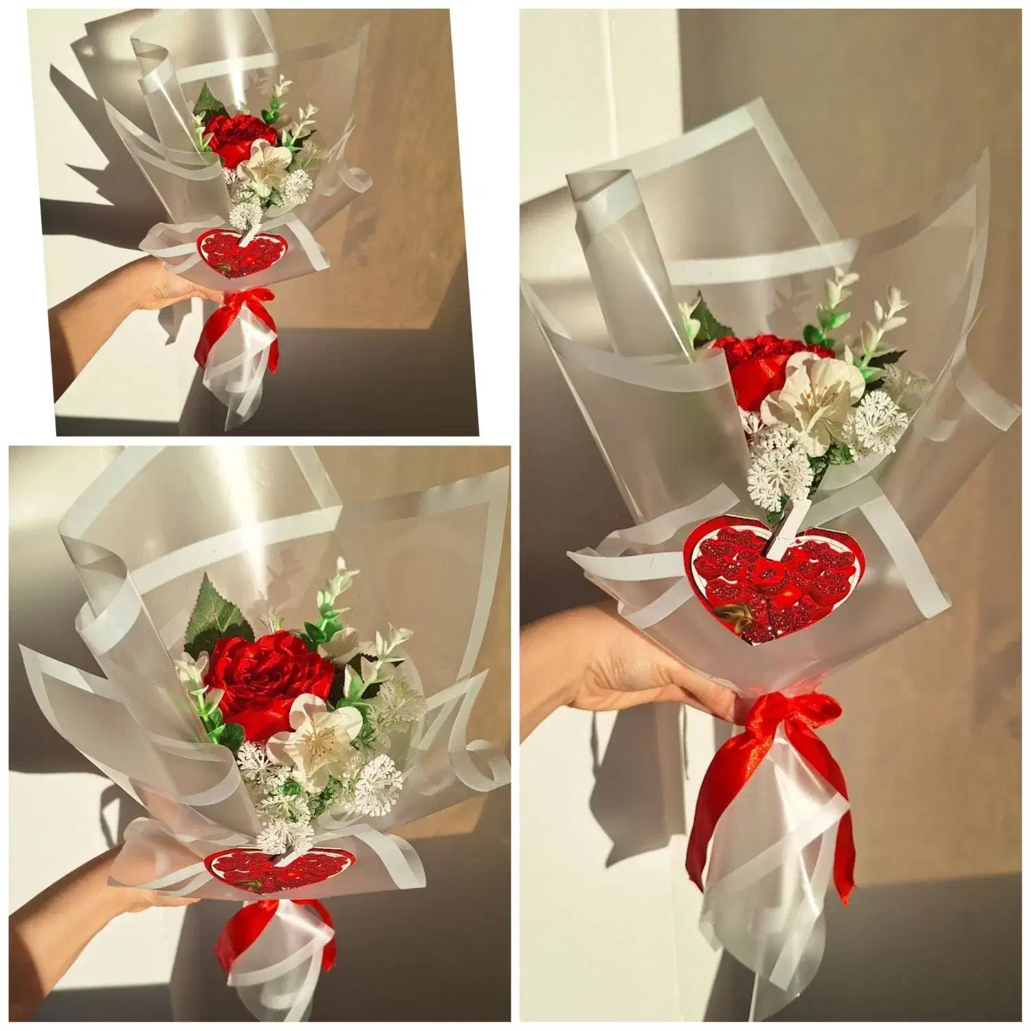 دست گل های تک شاخه مصنوعی|گل مصنوعی|فومن, |دیوار