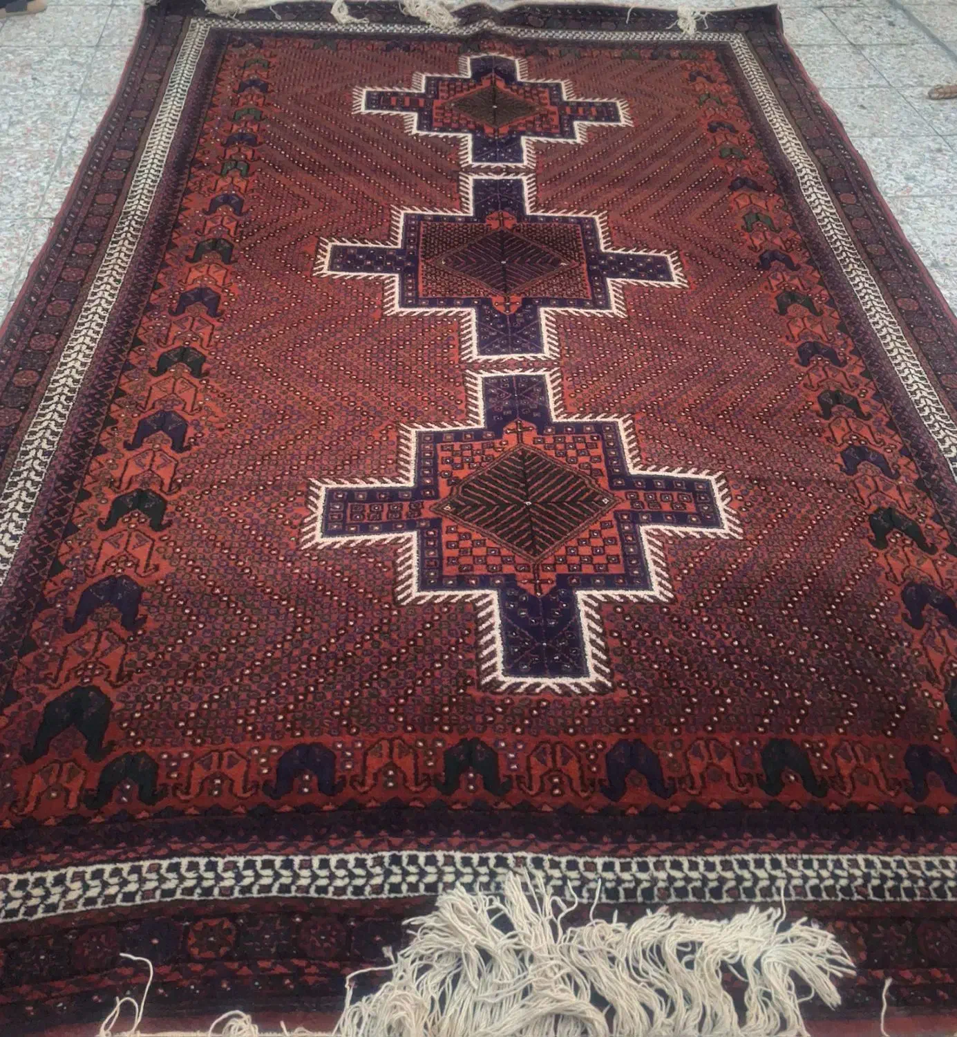 قالی دست بافت سنتی|فرش|جیرفت, |دیوار