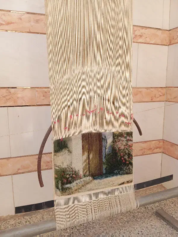 قالی ابریشم نیم بافت|فرش|فارسان, |دیوار