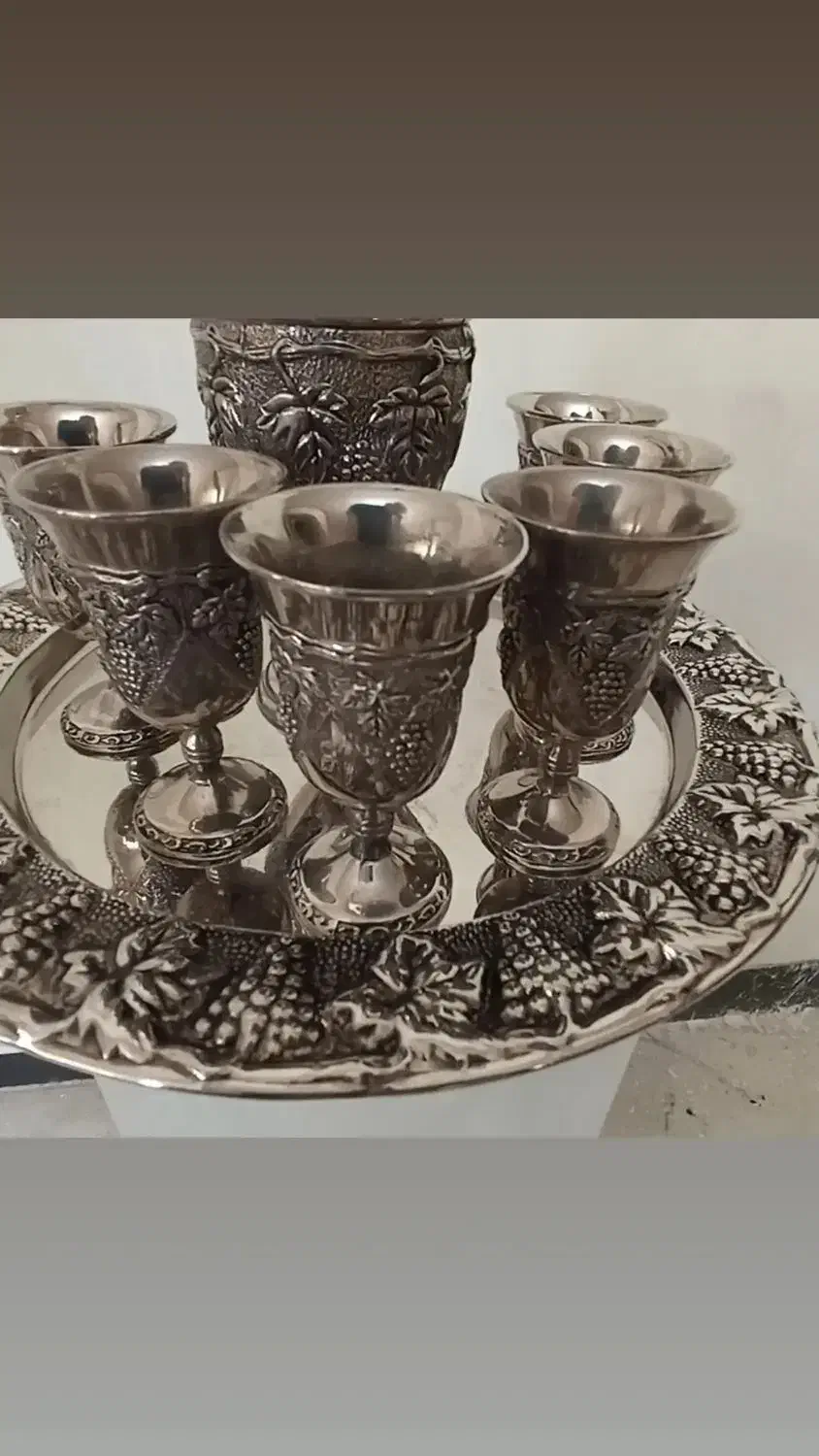 ست پارچ و جام نوربلین طرح انگوری|کلکسیون اشیاء عتیقه|شیراز, جانبازان|دیوار