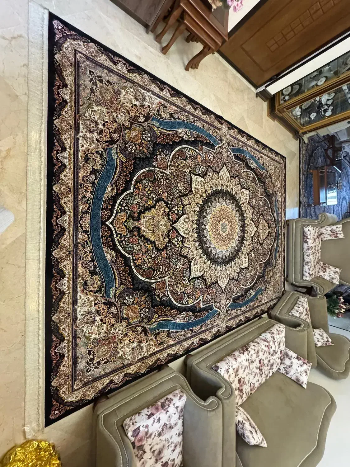 فرش|فرش|رودهن, |دیوار