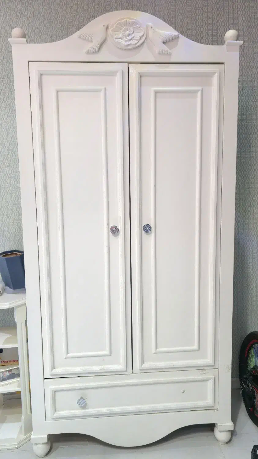 کمد لباس کودک به همراه دراور و شلف چوب|جاکفشی، کمد، دراور|مشهد, جاهد شهر|دیوار