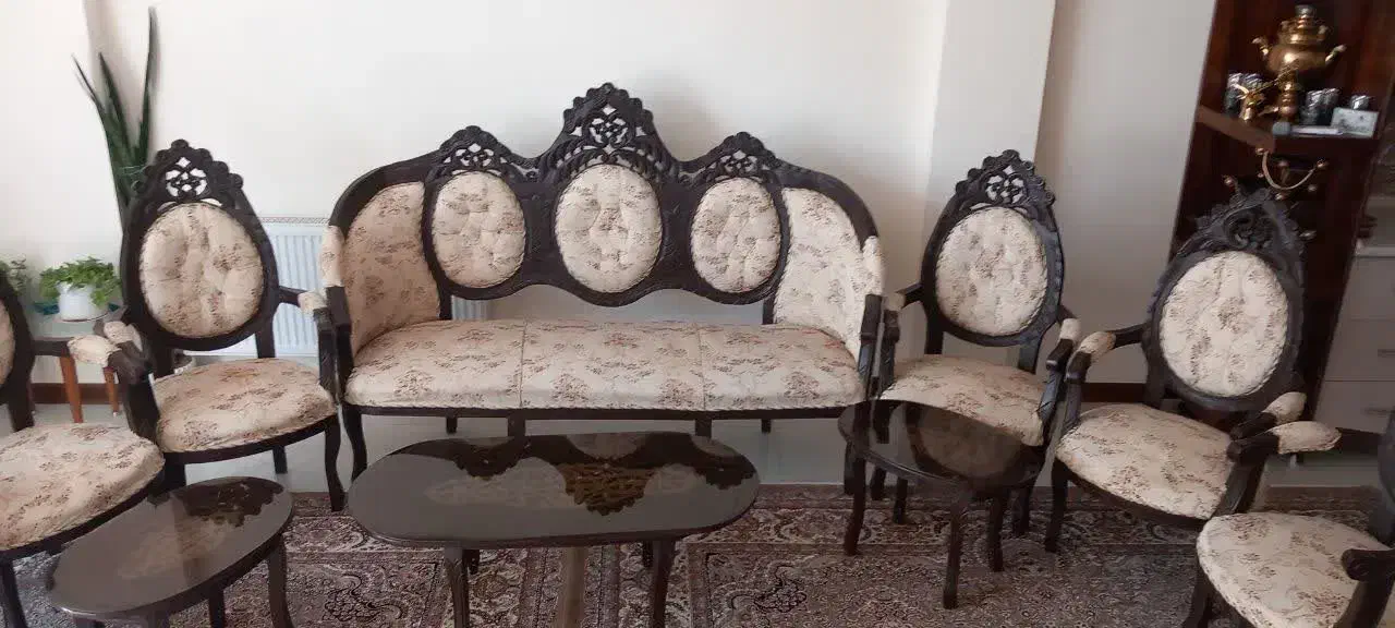 موبلمان سلطنتی ۹نفره|مبلمان خانگی و میز عسلی|اصفهان, دستگرده|دیوار