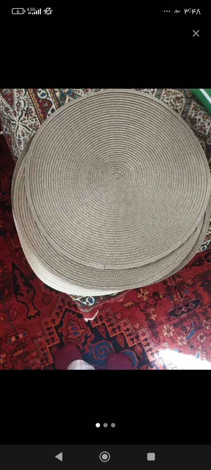 زیر بشقابی حصیری|صنایع دستی و سایر لوازم تزئینی|فردیس, منظریه|دیوار