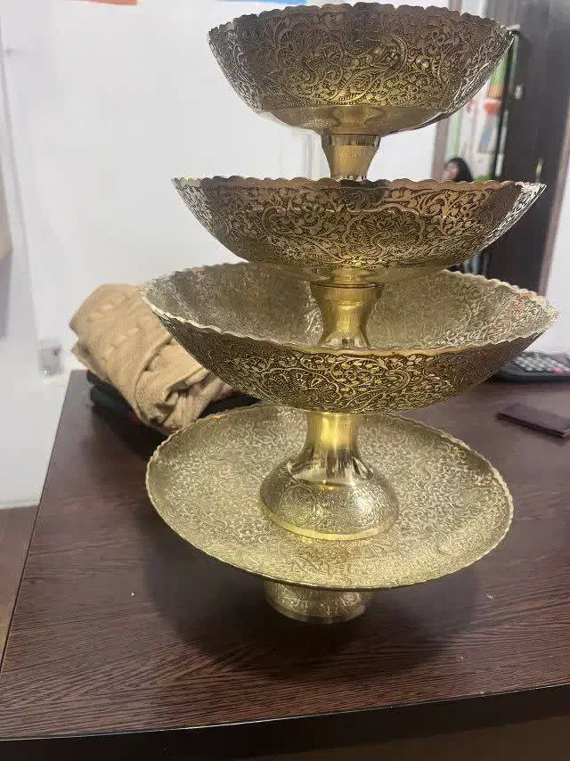 انواع ظروف برنجی|ظروف سرو و پذیرایی|نیمبلوک, |دیوار