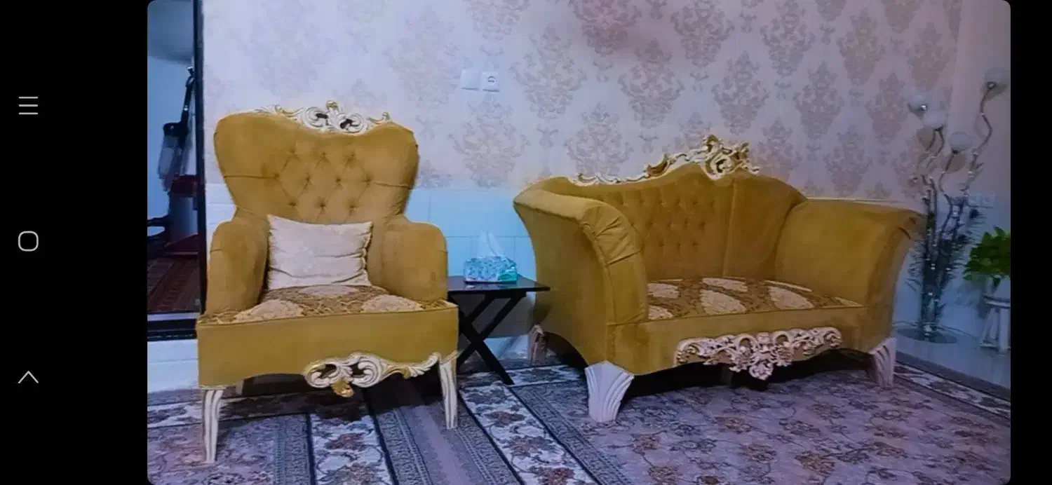 مبل ۷ نفره نیمه استیل|مبلمان خانگی و میز عسلی|کاشمر, |دیوار