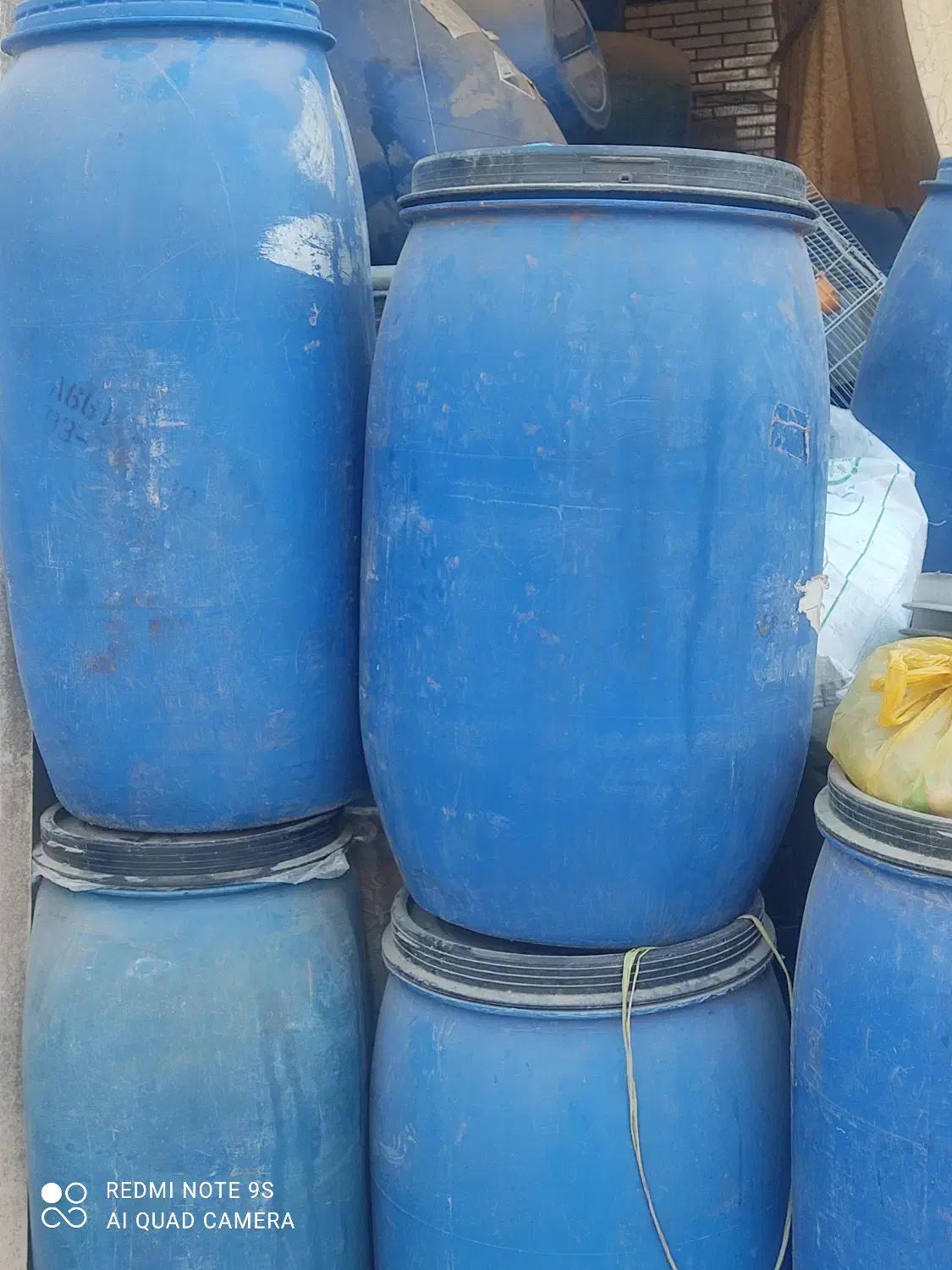 بشکه۱۲۰و۲۲۰ خارجی با درب و کمربند|ظروف نگهدارنده، پلاستیکی، یکبارمصرف|شوش, |دیوار