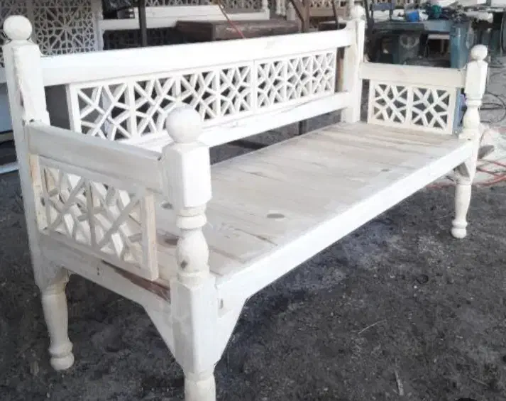 کرسی تخت سنتی چوبی|تخت و سرویس خواب|تفرش, |دیوار