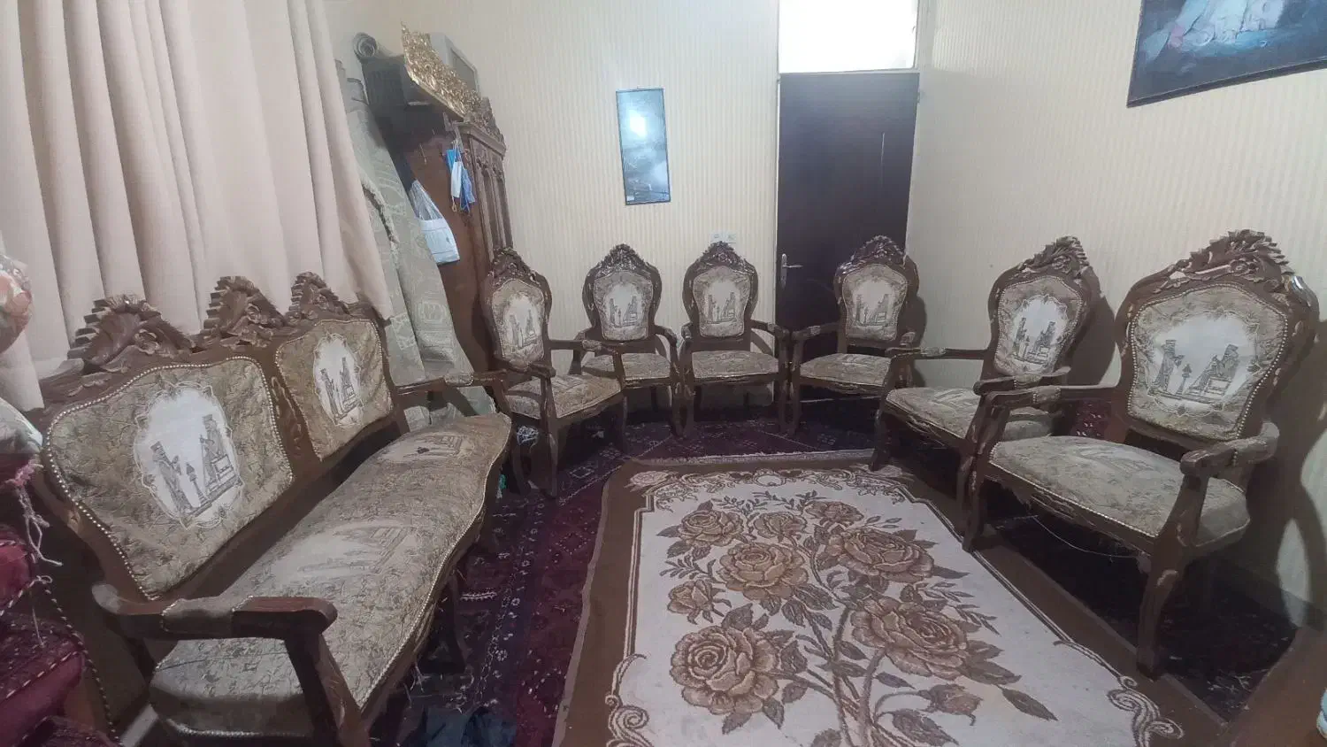 مبل سلطنتی ۹ نفره  تعمیراتی|مبلمان خانگی و میز عسلی|قم, باجک دو|دیوار