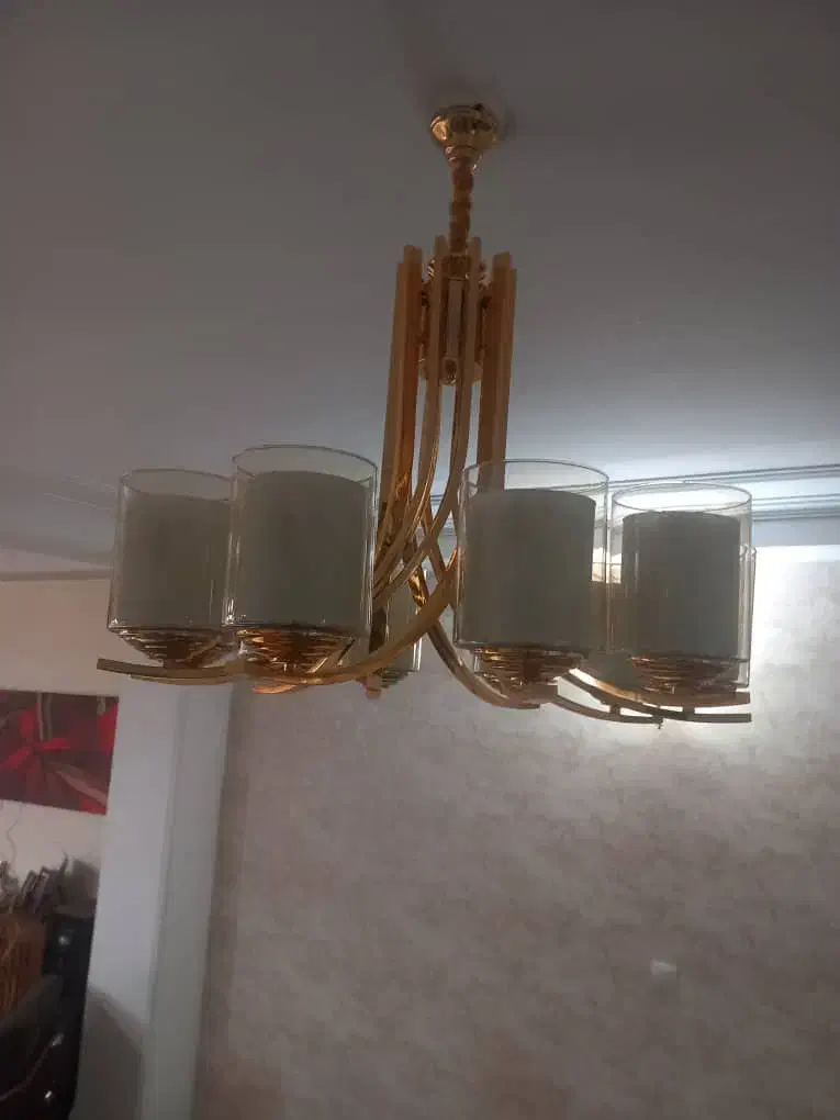 لوستر لهستانی مدل شاخه پیچ نا منظم یا  دو طبقه|لوستر و چراغ آویز|تهران, امام زاده حسن|دیوار