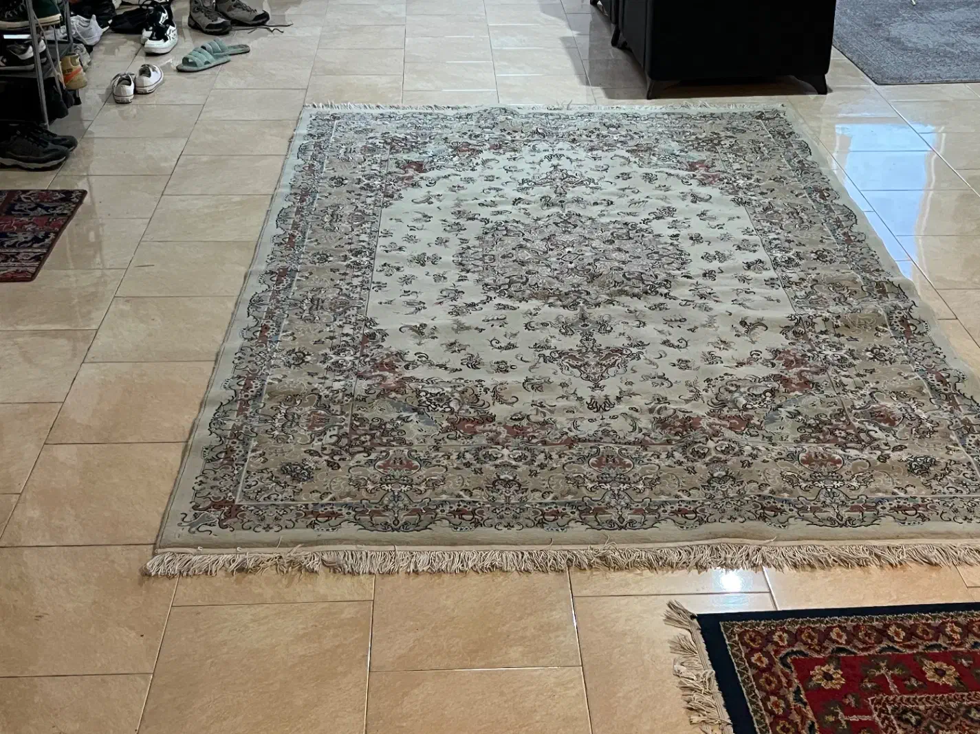 فرش ۶ متری رنگ روشن|فرش|رشت, منظریه|دیوار