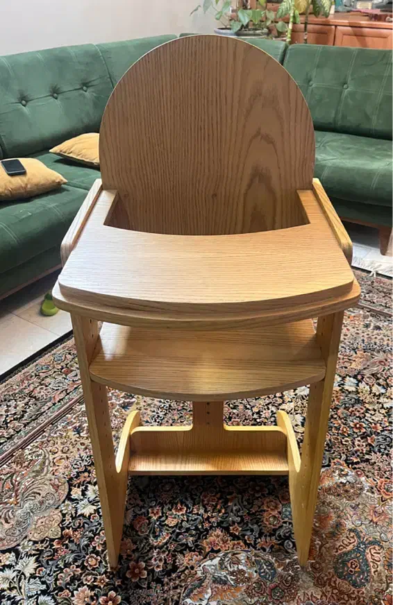 صندلی غذای چوبی کودک|تخت و صندلی بچه|تهران, گلستان (شهرک راه آهن)|دیوار