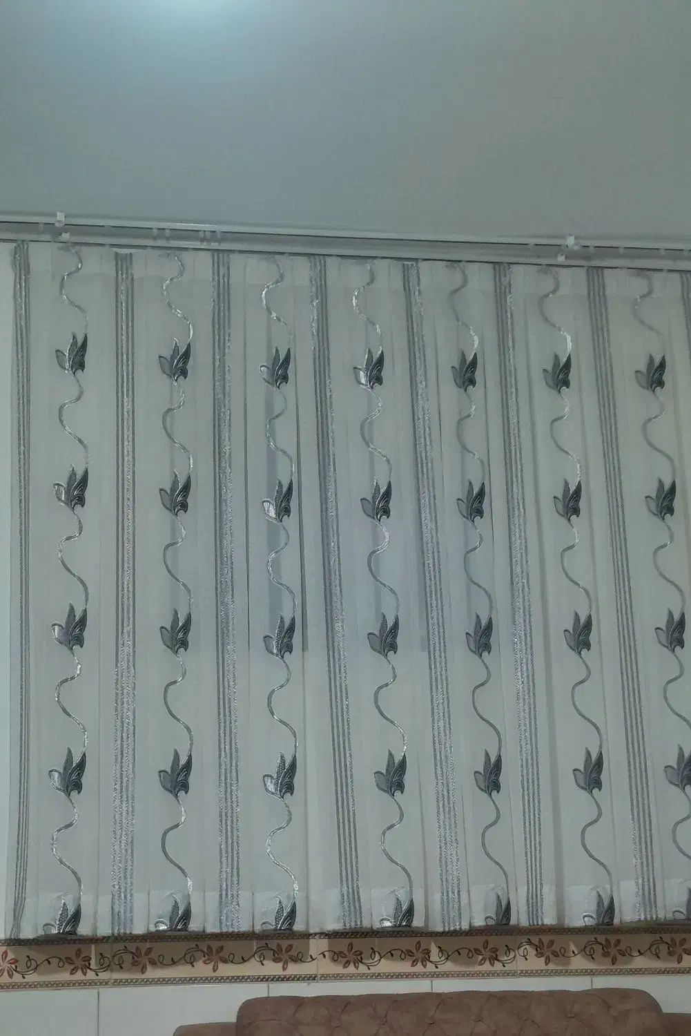 پرده با چوب پرده هاش|پرده، رانر، رومیزی|کنگاور, |دیوار