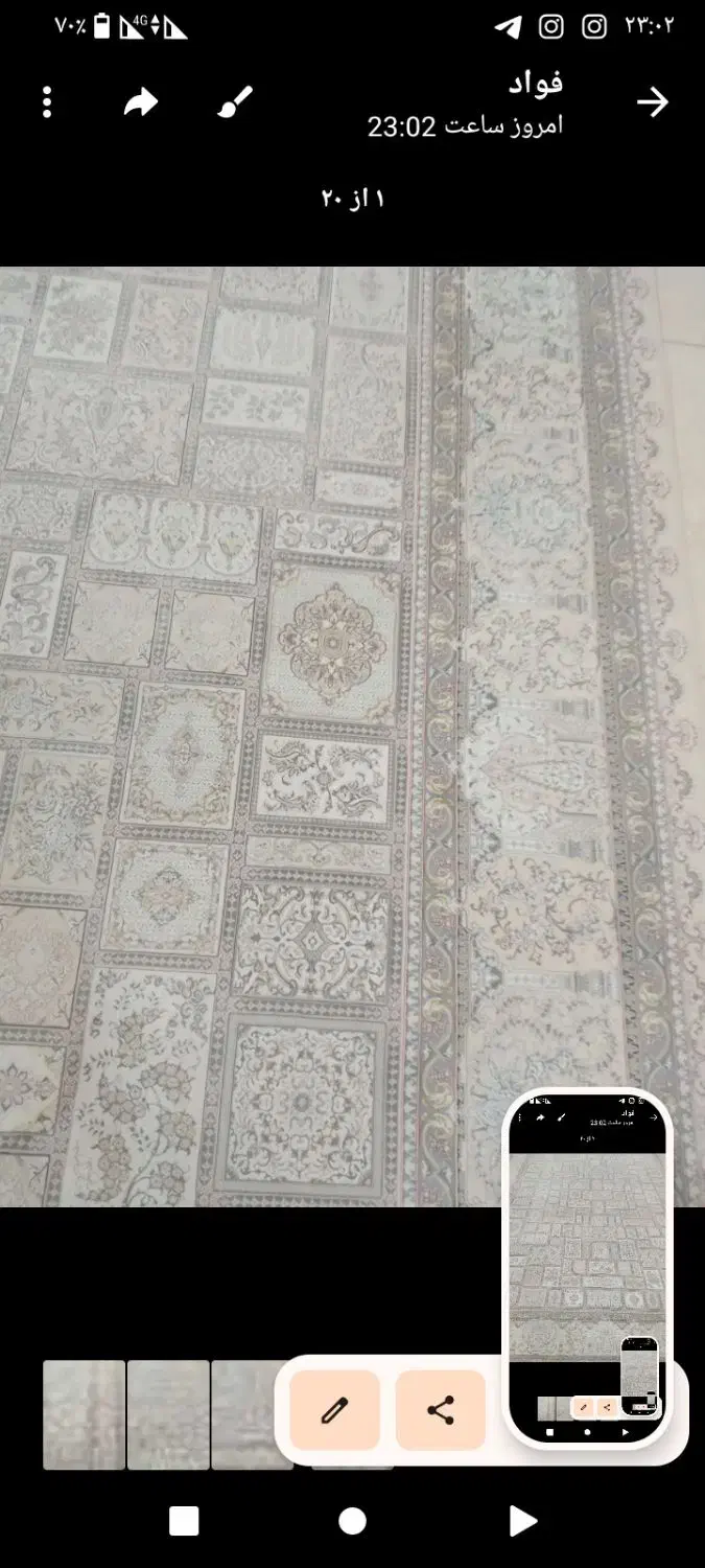 ۲تخته.فرش۱۲متری|فرش|سنندج, |دیوار