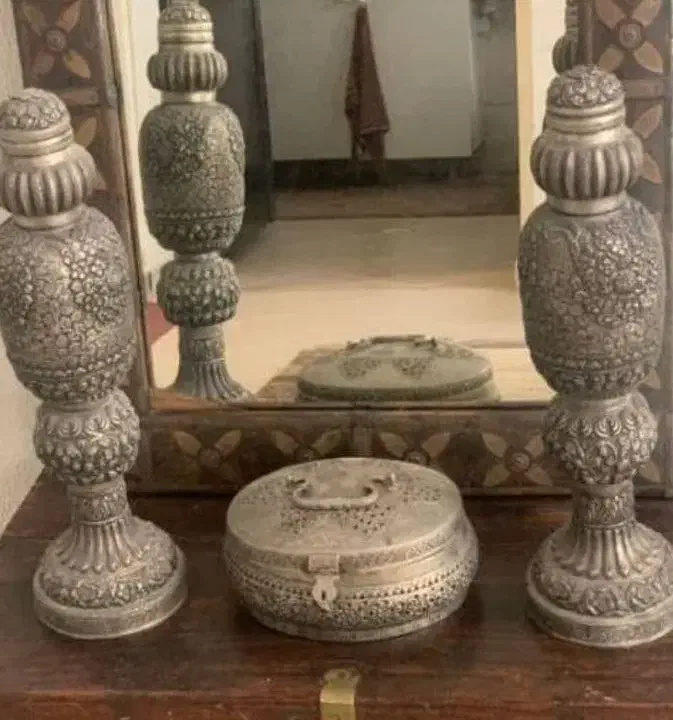 ست سه تکه ی انتیک و کمیاب قلم تبریز|کلکسیون اشیاء عتیقه|تهران, حکمت|دیوار