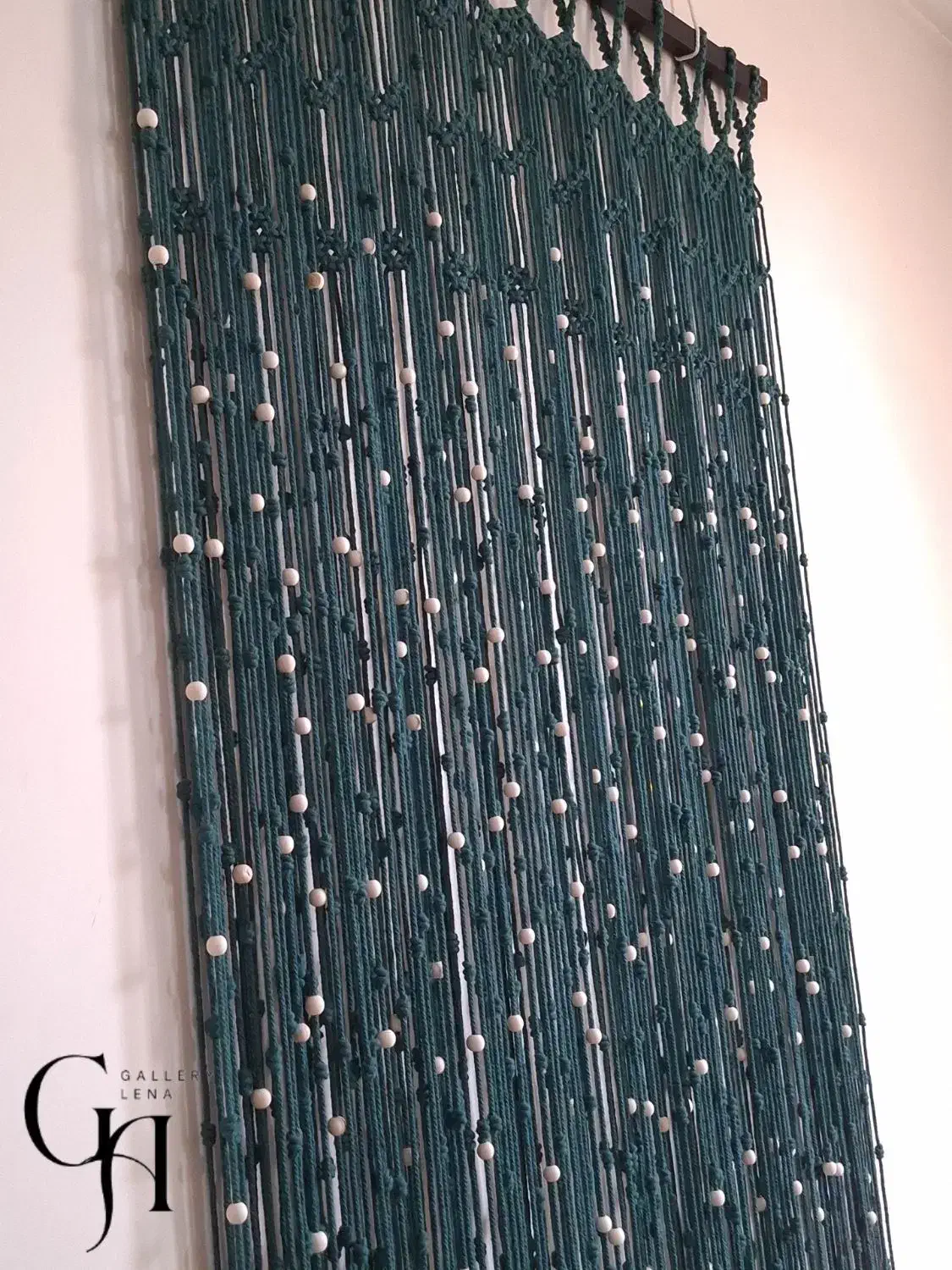 پرده مکرومه اقتصادی|پرده، رانر، رومیزی|چهاردانگه (تهران), |دیوار