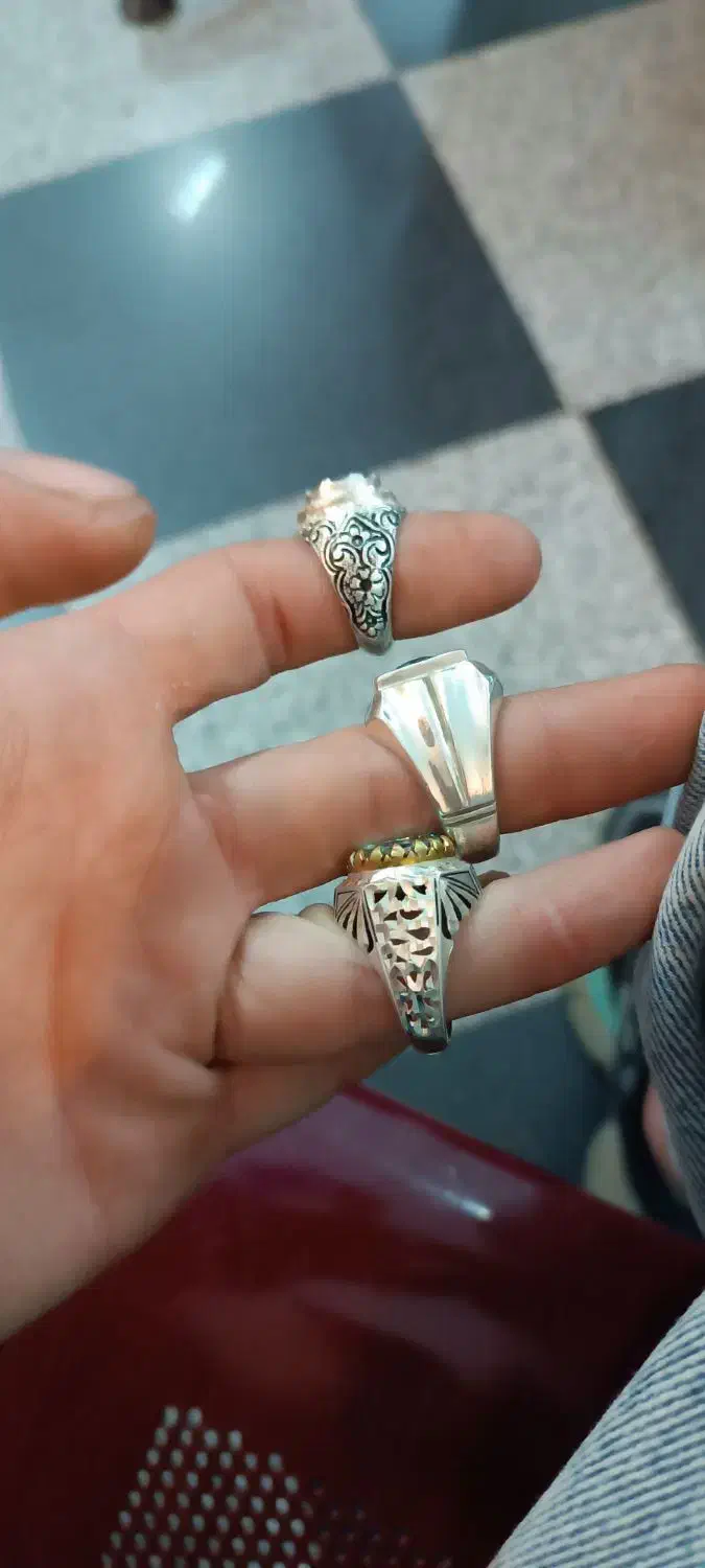 سه تا انگشتر موزنایت الماس روسی گرمی یکی 250|جواهرات|میانه, |دیوار