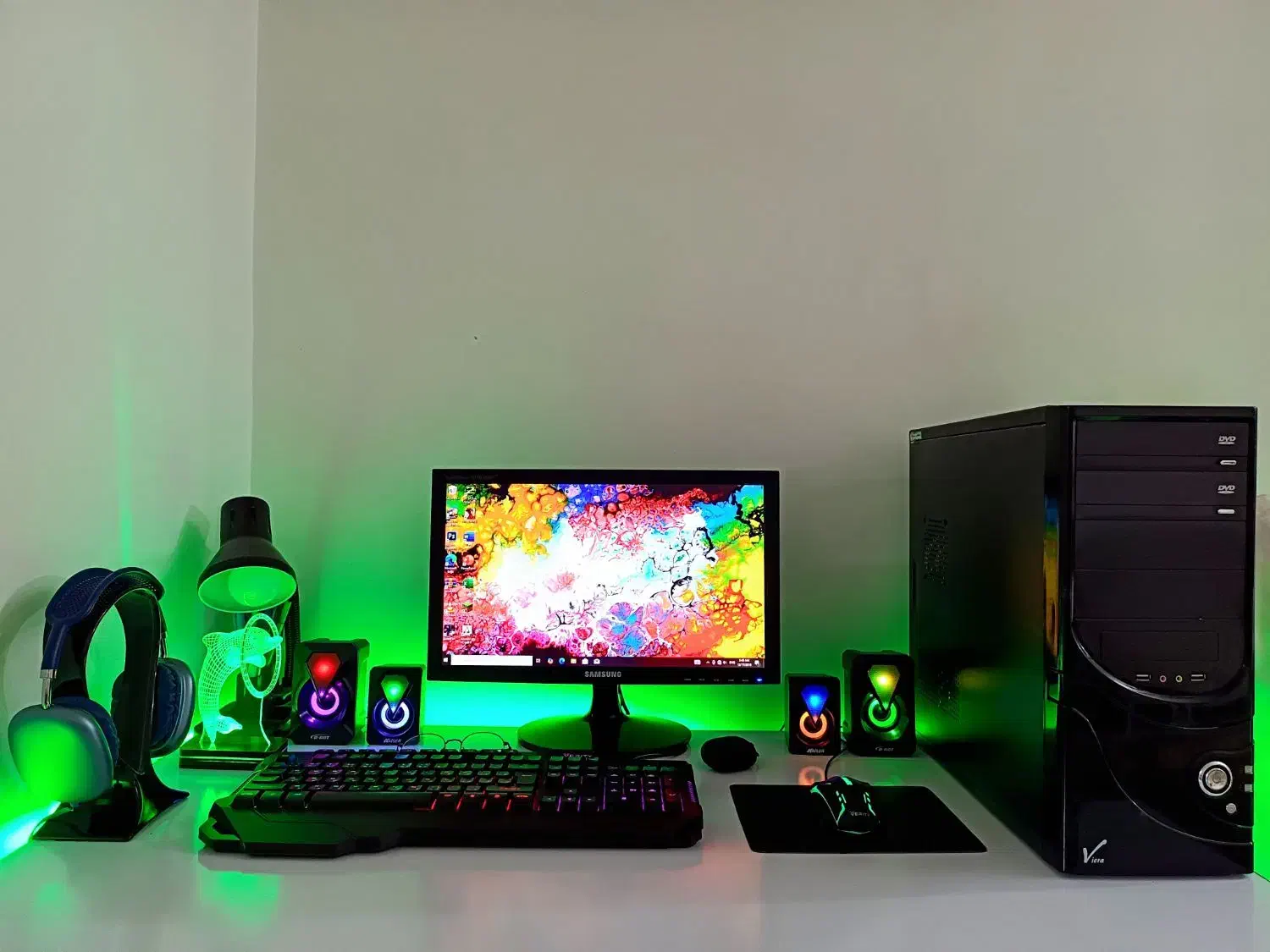 کامپیوتر pc سیستم کیس لوازم کامل نورپردازی|رایانه رومیزی|پاکدشت, پاکدشت (مامازند)|دیوار