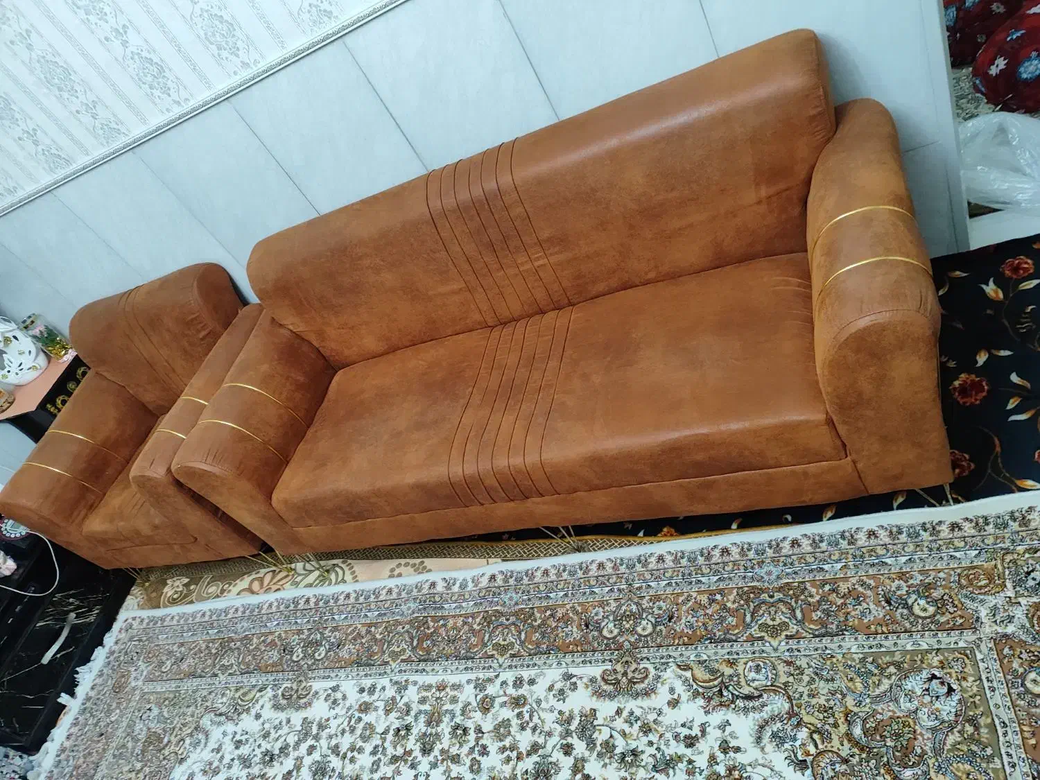 مبل راحتی 7نفره سالم وتمیز درحد|مبلمان خانگی و میز عسلی|رباطکریم, نصیرشهر|دیوار