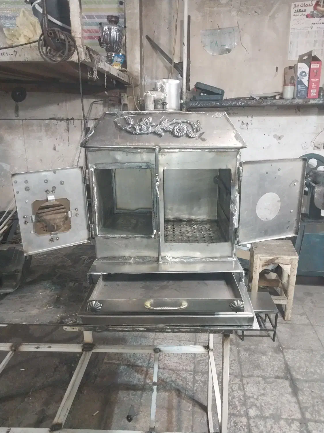 بخاری جوشی هیزمی جافری و کبابی|بخاری، هیتر، شومینه|بناب, |دیوار