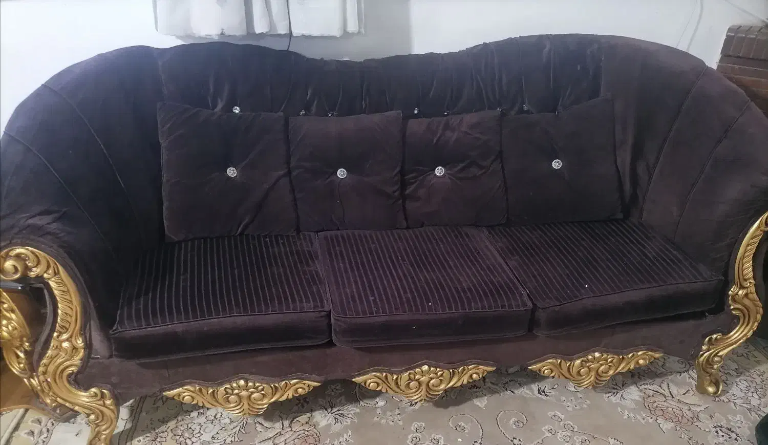 مبل هفت نفره بامیزو عسلی|مبلمان خانگی و میز عسلی|مهدی شهر, |دیوار