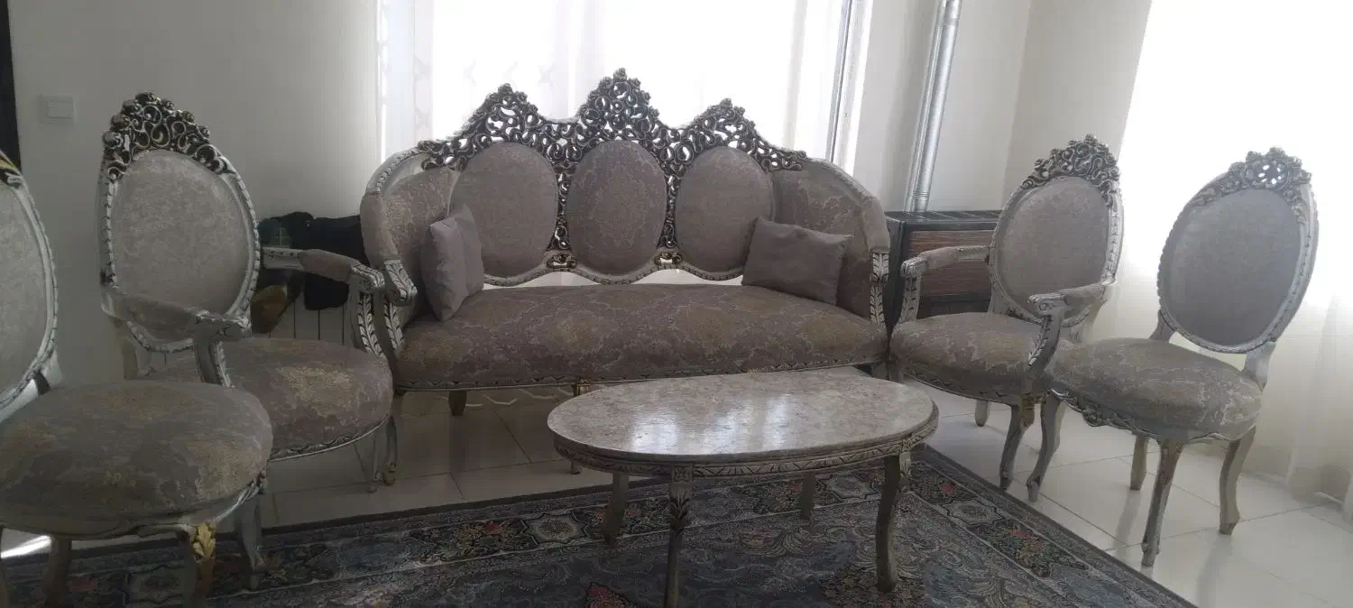 مبل استیل  در حد نو|مبلمان خانگی و میز عسلی|هشتگرد, شهرک پامچال|دیوار