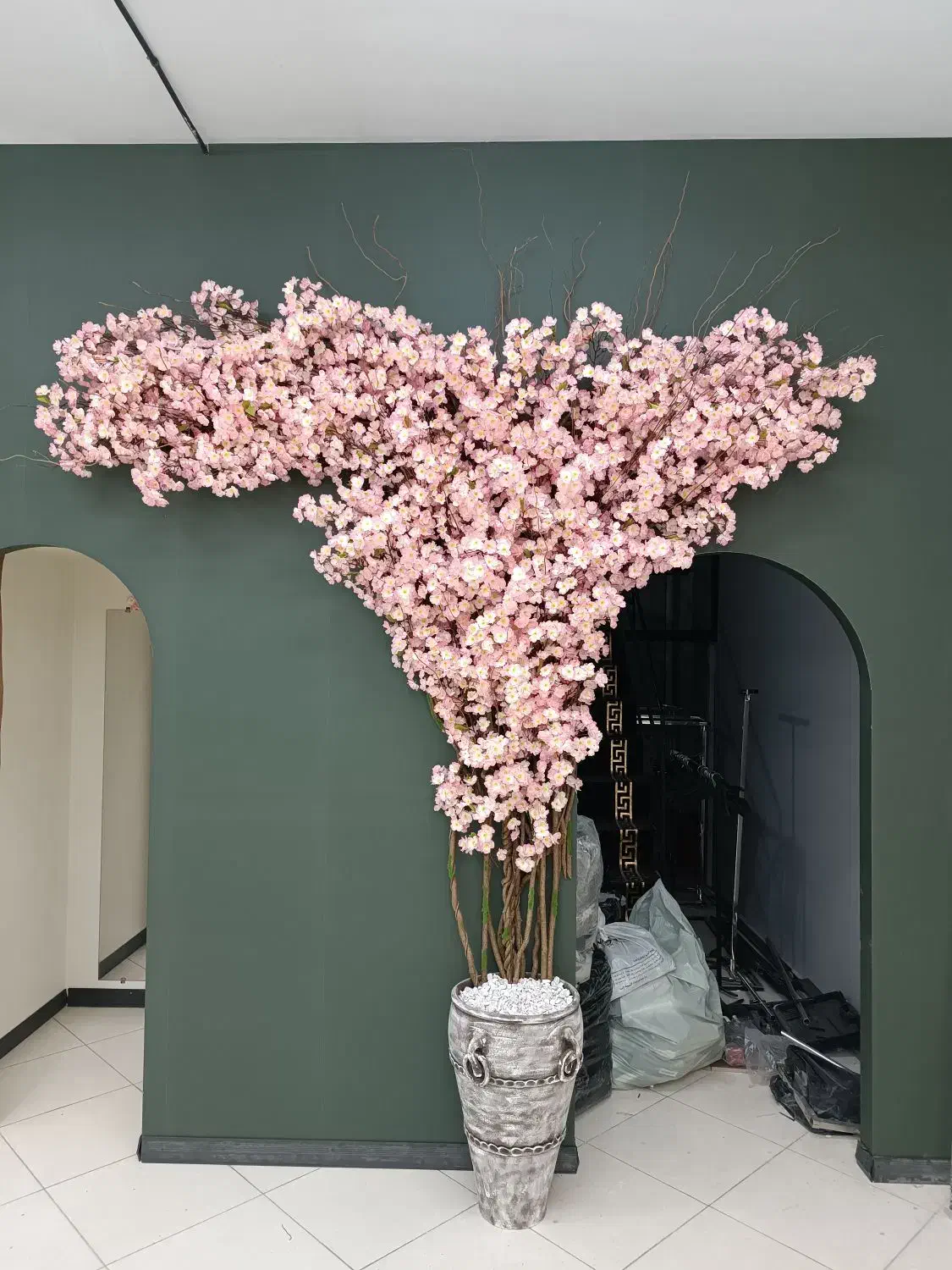 شکوفه گیلاس صورتی دیواری|گل مصنوعی|احمدآبادمستوفی, |دیوار