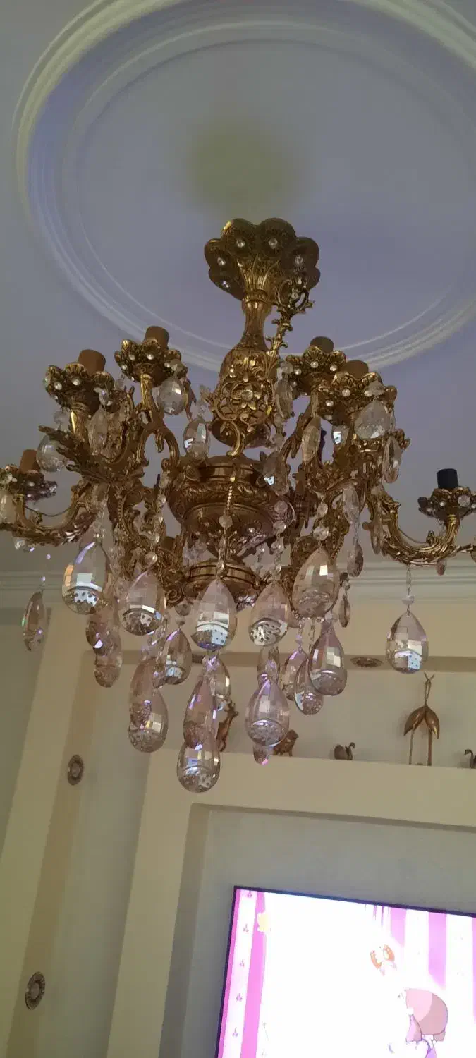 لوستر برنجی|لوستر و چراغ آویز|تهران, اتابک|دیوار