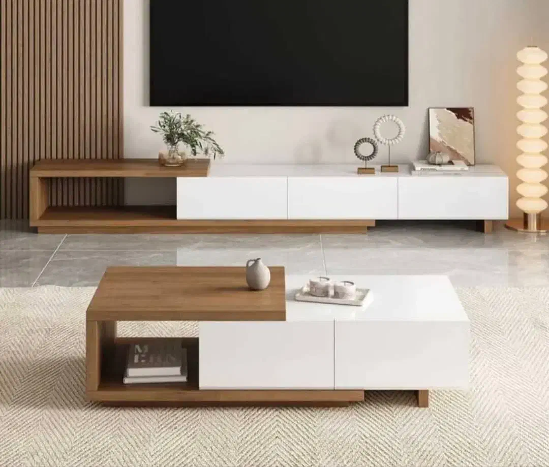 میزتلوزیون ام دی اف روکش چوب. اقساطی در شهرآرا|میز تلویزیون|دورود, |دیوار