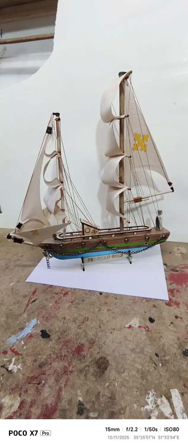 ماکت دستساز هدیه رومیزی کشتی بادبانی چوبی|مجسمه، تندیس، ماکت|تهران, بازار|دیوار