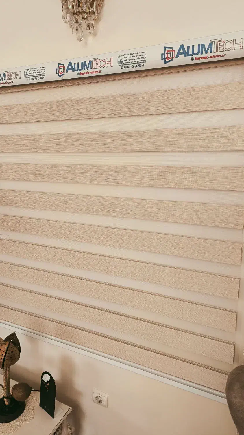 پرده زبرا کرم رنگ آماده تحویل|پرده، رانر، رومیزی|کرج, ساماندهی|دیوار