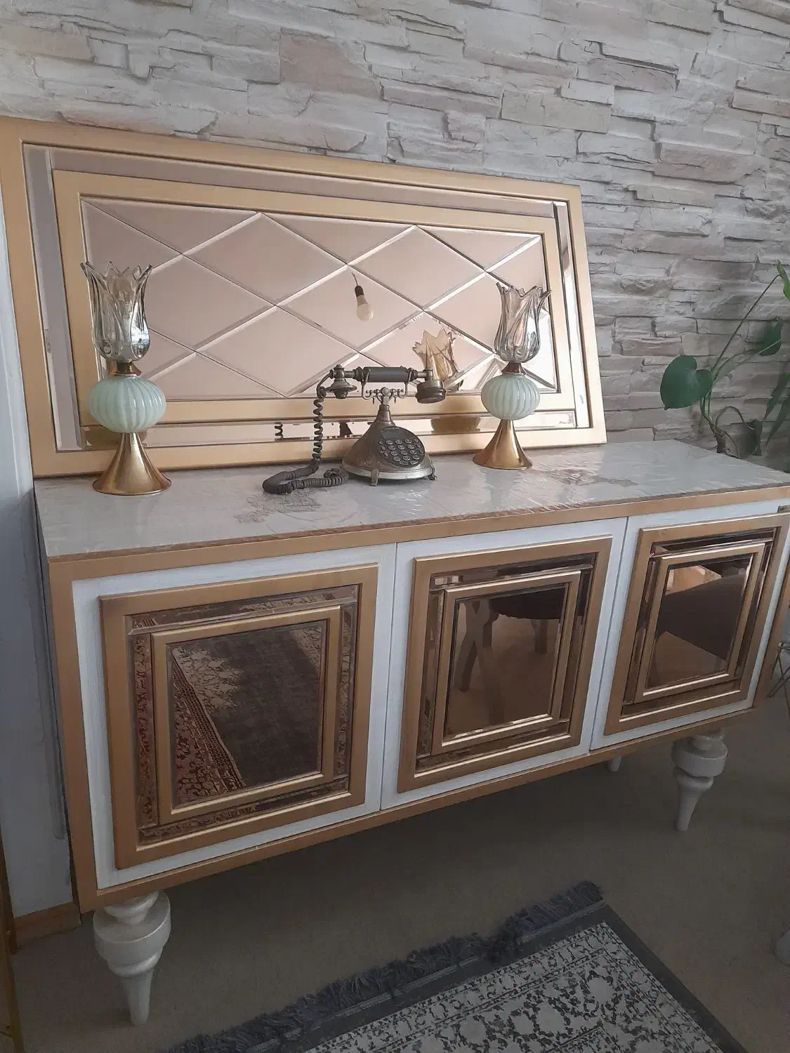 میز تی وی همره کنسول وآینده ست|بوفه، ویترین، کنسول|ملارد, |دیوار