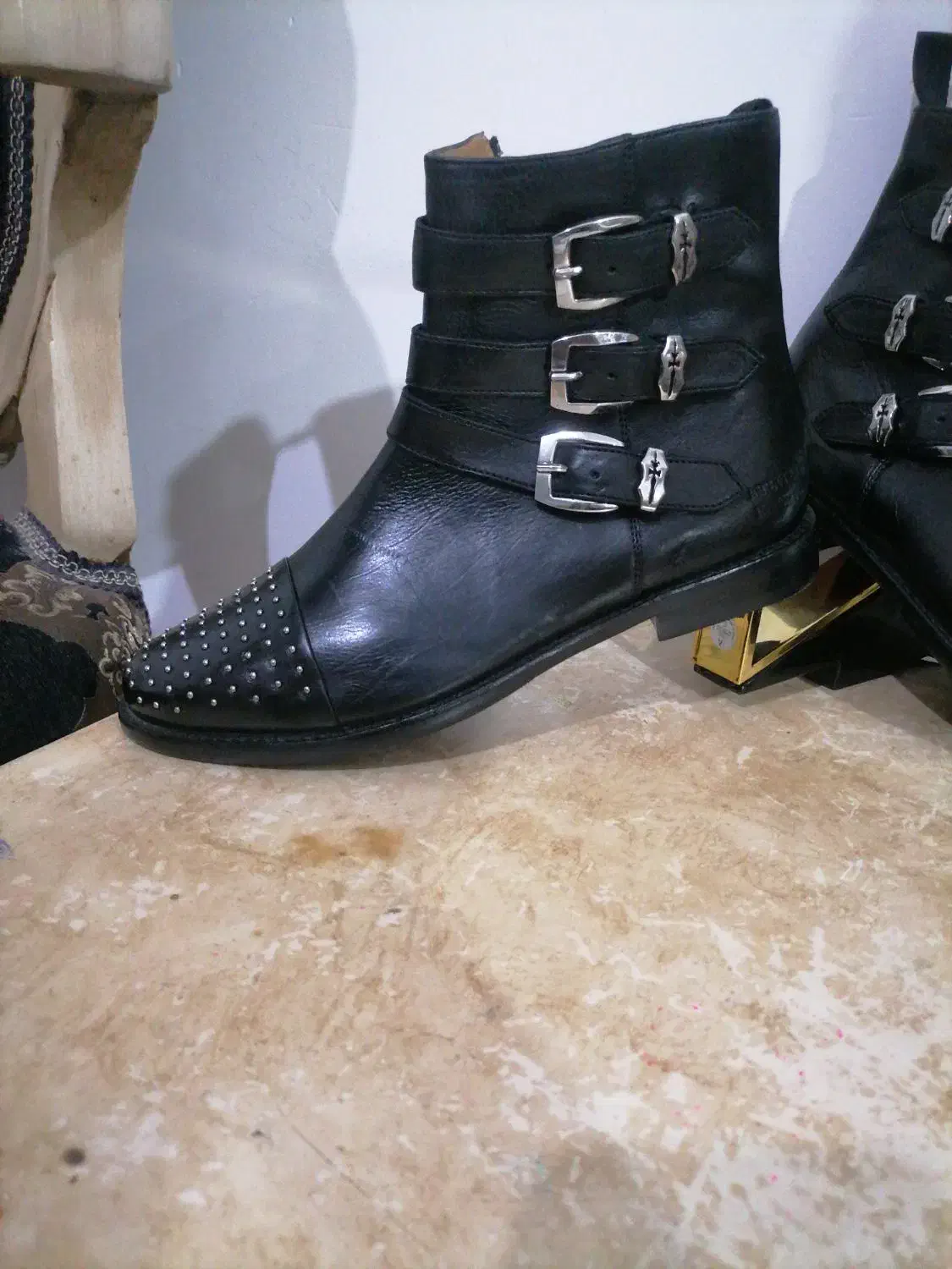 بت چرم طبیعی دست دوز برند همیلتون آلمان|کیف، کفش، کمربند|اردبیل, |دیوار