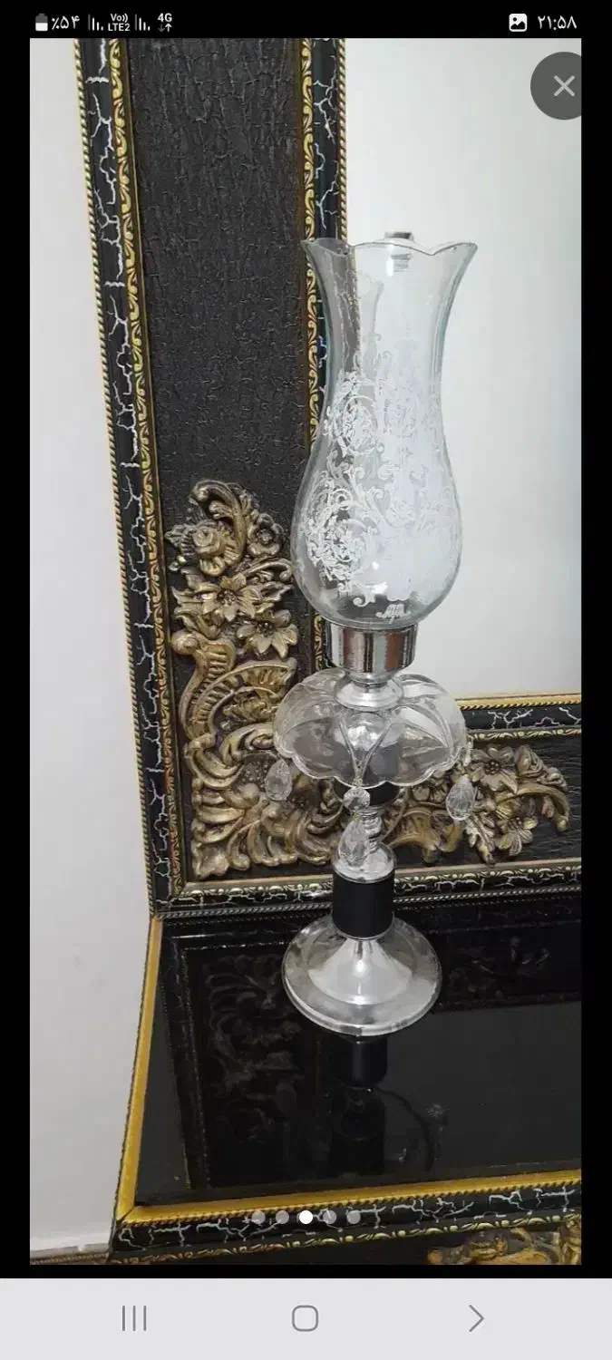 ایینه شمعدان قهوه ای سالم|آینه|ملارد, |دیوار