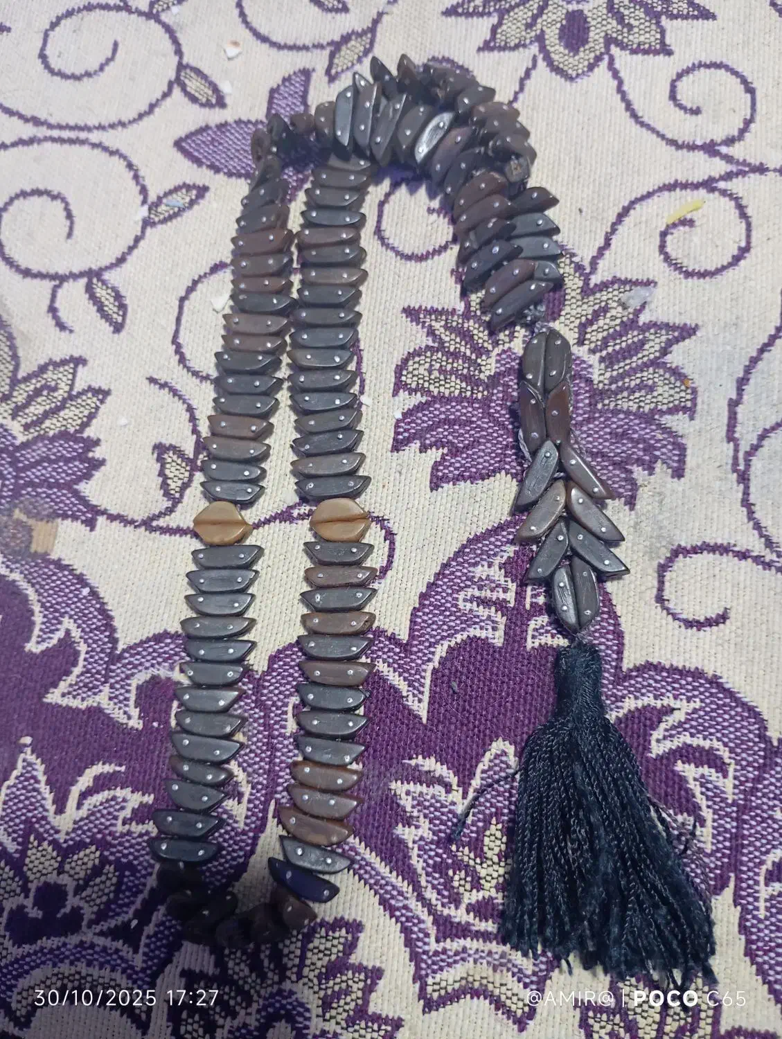 تسبیح دست بافت هسته خرما نقره کوب|زیورآلات و اکسسوری|محمدشهر, محمدشهر|دیوار