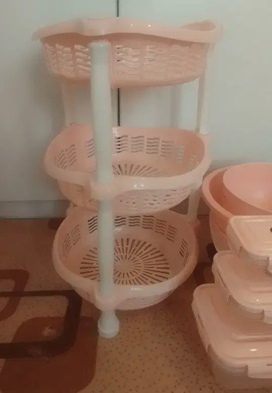 سرویس پلاسکو صورتی|ظروف نگهدارنده، پلاستیکی، یک‌بارمصرف|ایلام, |دیوار