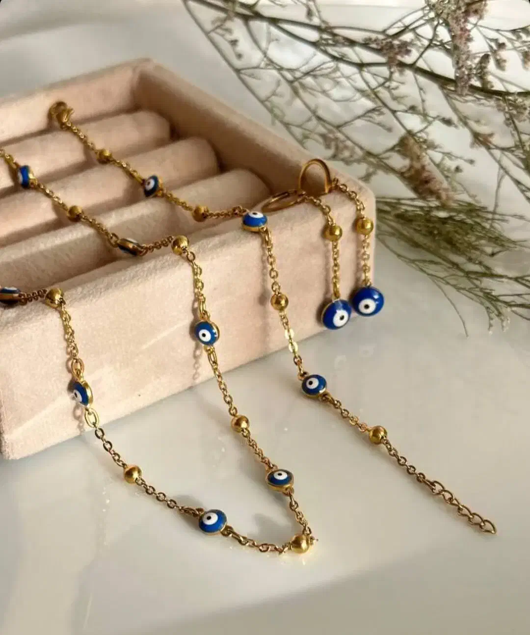 ست دستبند،گردنبند و گوشواره چشم نظر استیل زنانه|بدلیجات|زابل, |دیوار