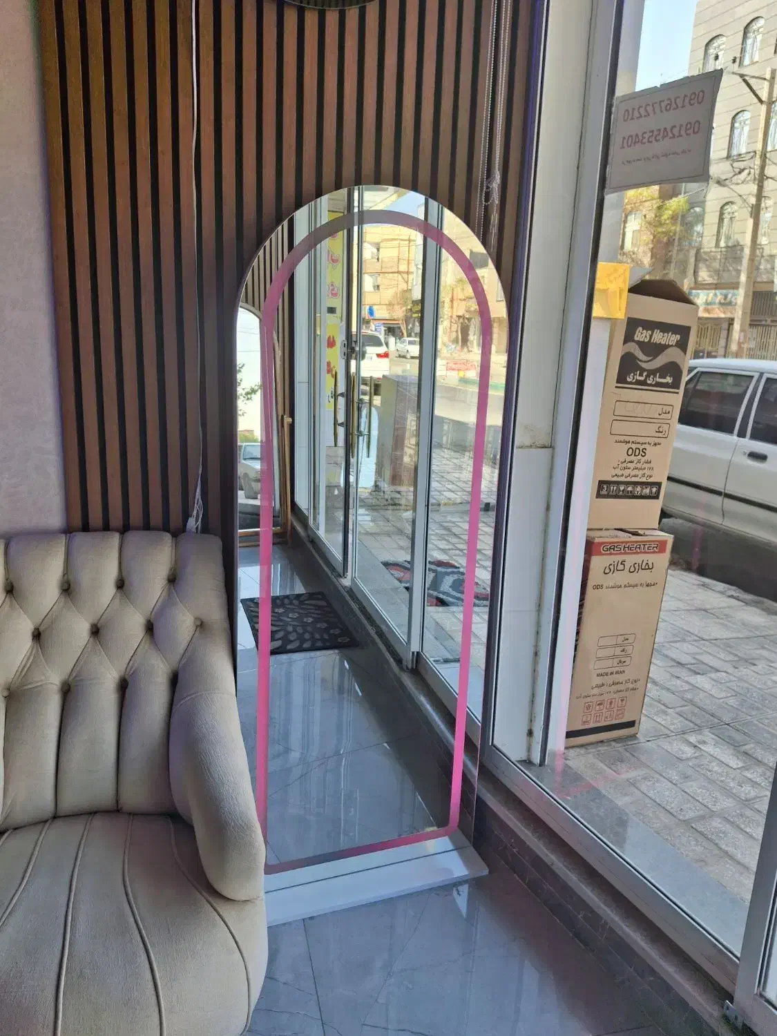 اینه فلزی لایت دار قد 180|آینه|ساوه, |دیوار