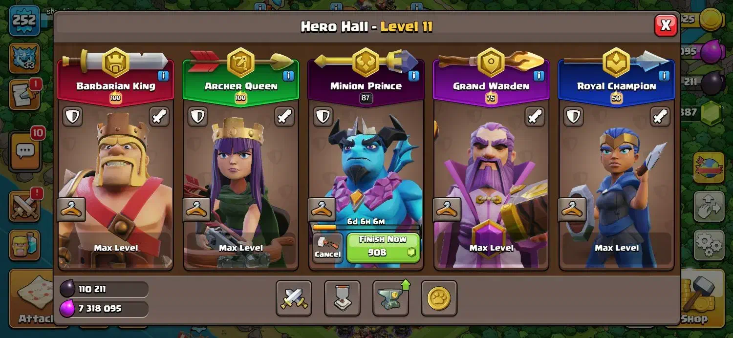 اکانت کلش آف کلنز تان 17 مکس|کنسول، بازی ویدئویی و آنلاین|بوشهر, |دیوار